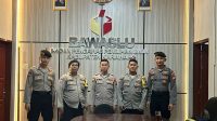 Rangka Ops Mantap Brata Praja 2024 Polisi Terus Tingkatkan Pelayanan dalam Pengamanan Kantor Bawaslu Kabupaten Karawang