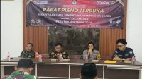 Kapolsek Telukjambe Timur Bersama Muspika Hadiri Rapat Pleno Terbuka Rekapitulasi Pilkada