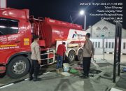 Anggota Polsek Rangkasbitung Polres Lebak Patroli Dialogis Ke SPBU Jaura Antisipasi Gangguan Kamtibmas