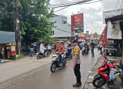 Anggota Lantas Polsek Mauk Gatur Lalin Pagi Hari Dipertigaan Puskesmas Mauk